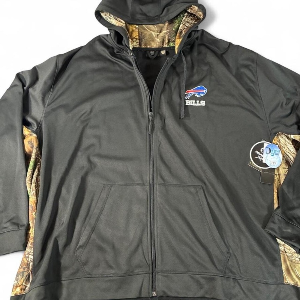 Black NWT Buffalo Bills NFL x Dunbrooke Realtree Camo Full Zip Up Hoodie